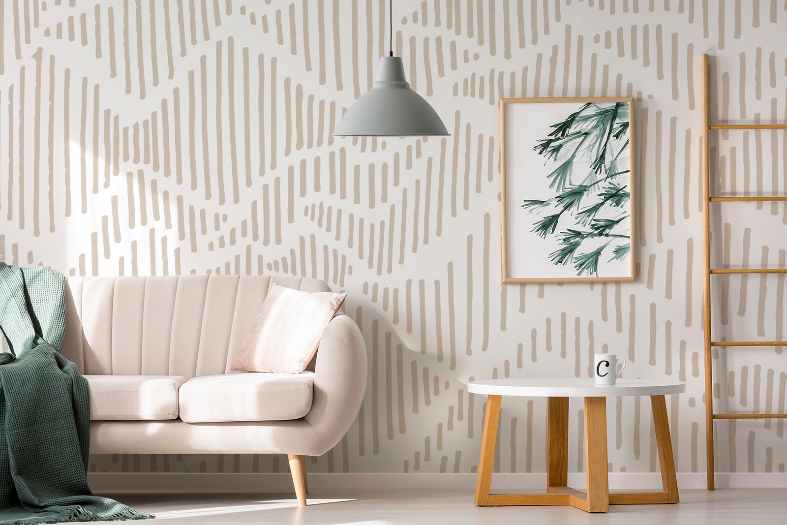 Geometric Lines Peel and stick wall mural , abstract lines 
