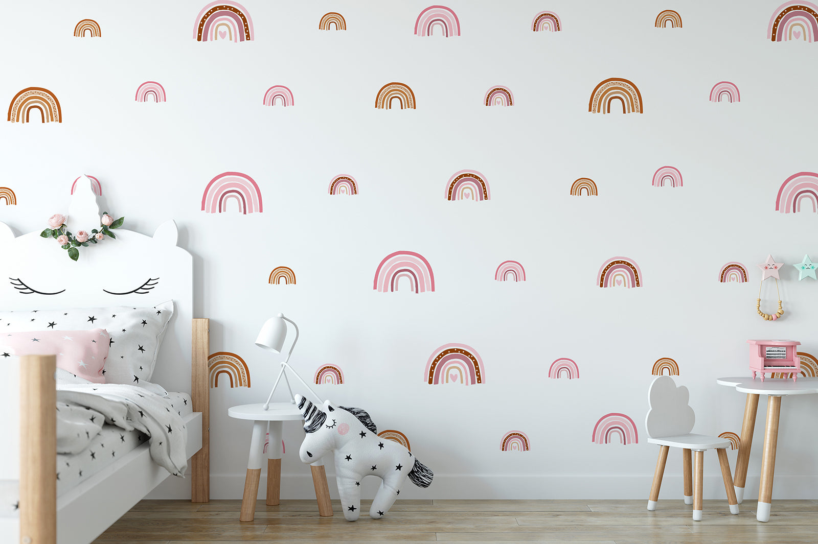 Small rainbow wall decals 