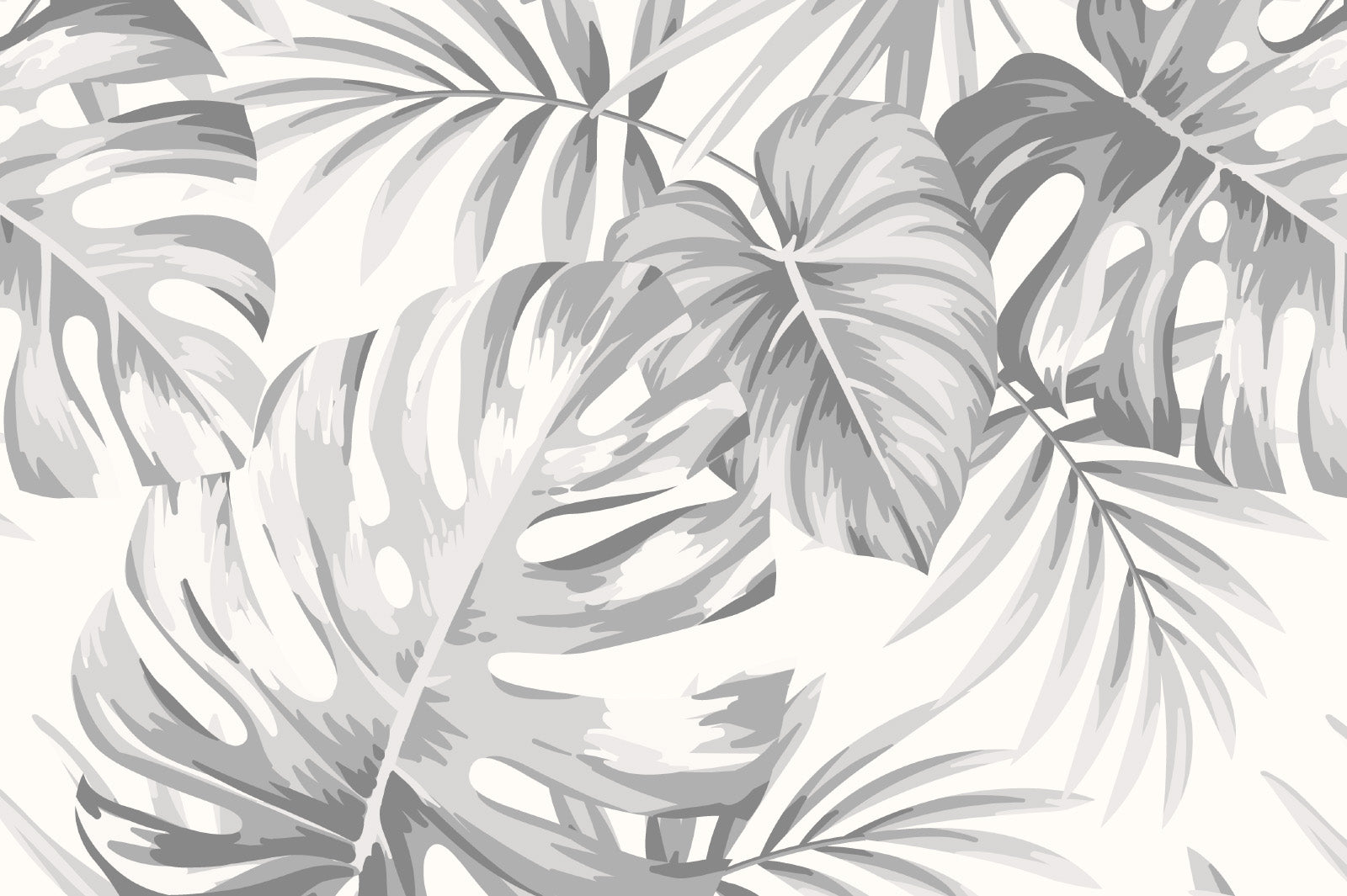 Palm & Monstera Leaf Jungle Wallpaper