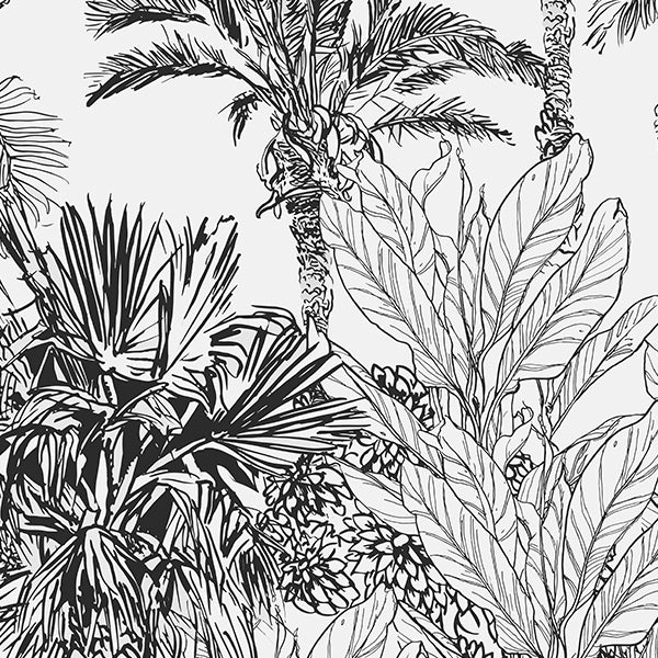 Treescape wallpaper peel and stick tropical