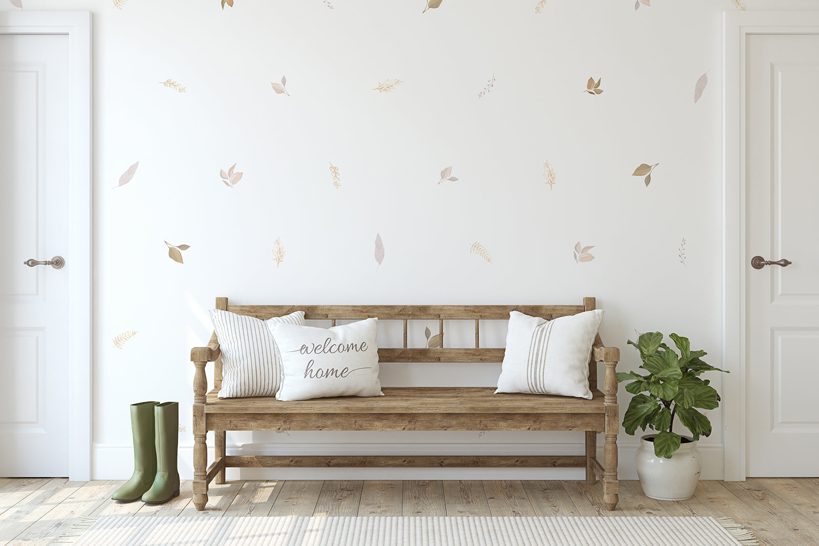 Fall peel and stick wall decals leaves
