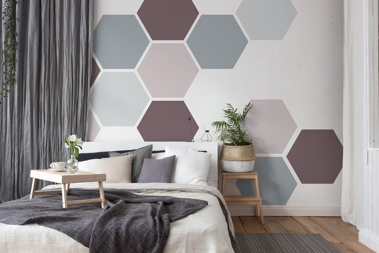 Hex Peel and stick wall decals shape
