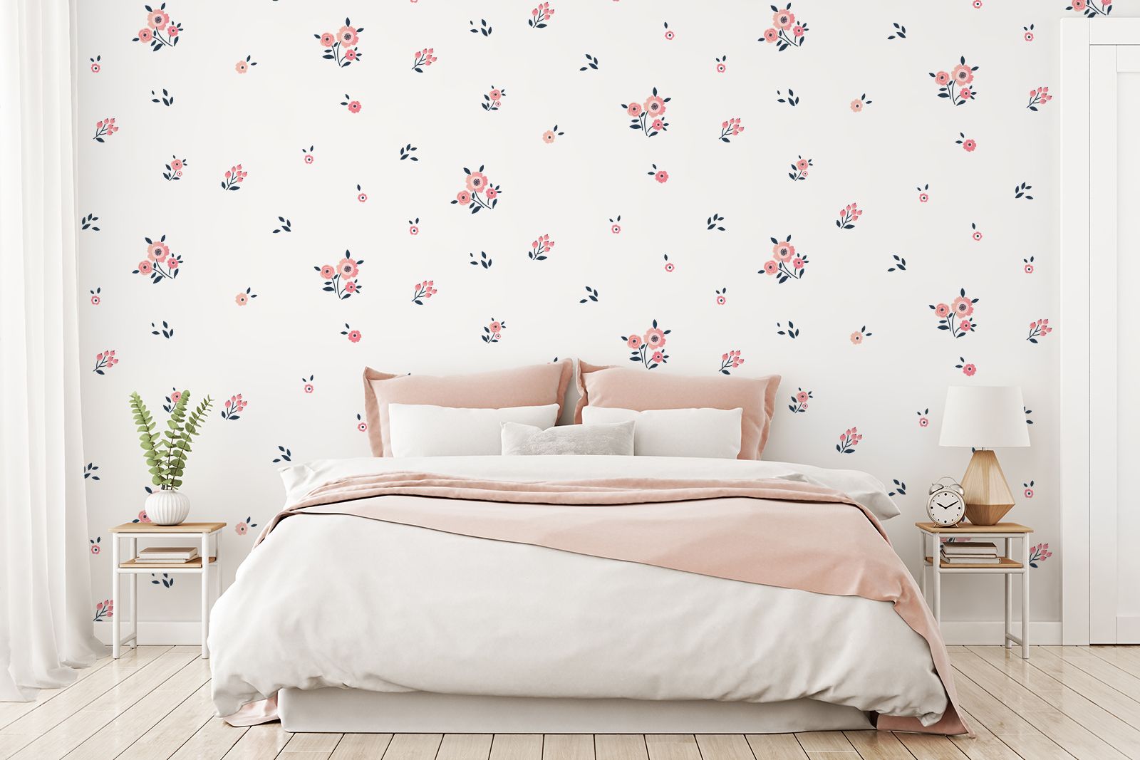 Pink Floral Decal 