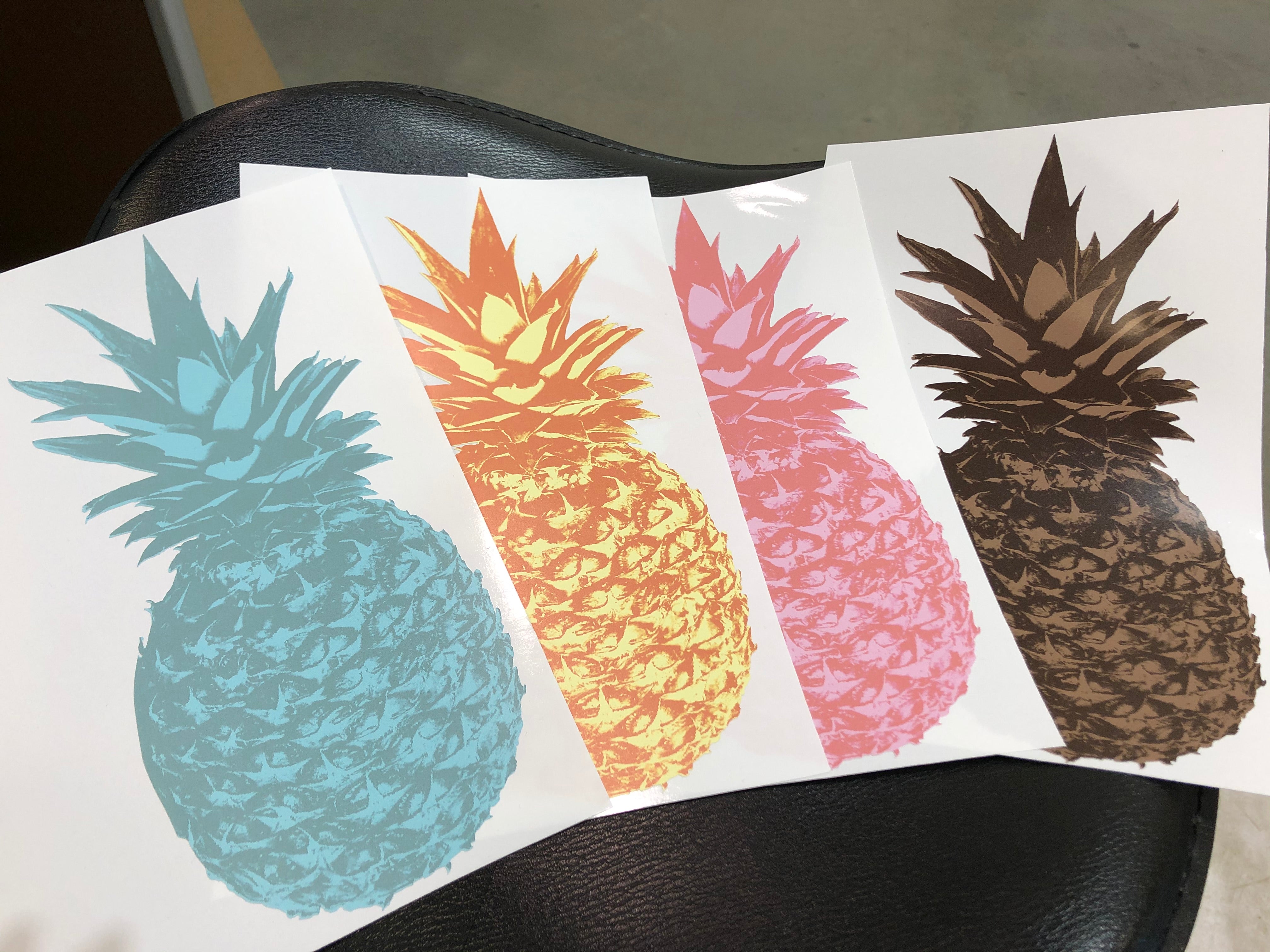 Pineapple wall decals peel and stick 