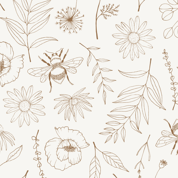 Light Brown Pollinator Wallpaper