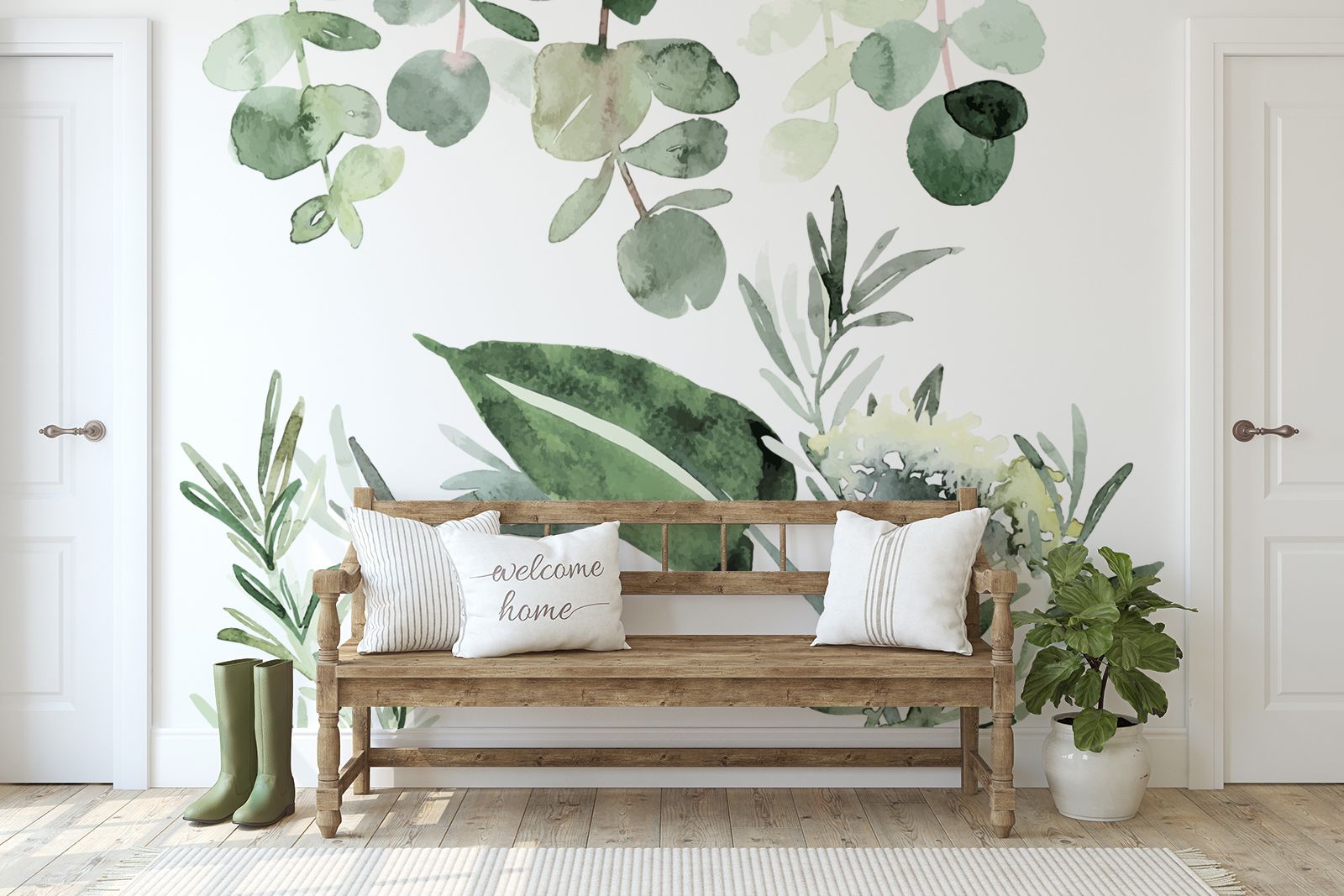 Lush Greenery Leaves Wall Decals