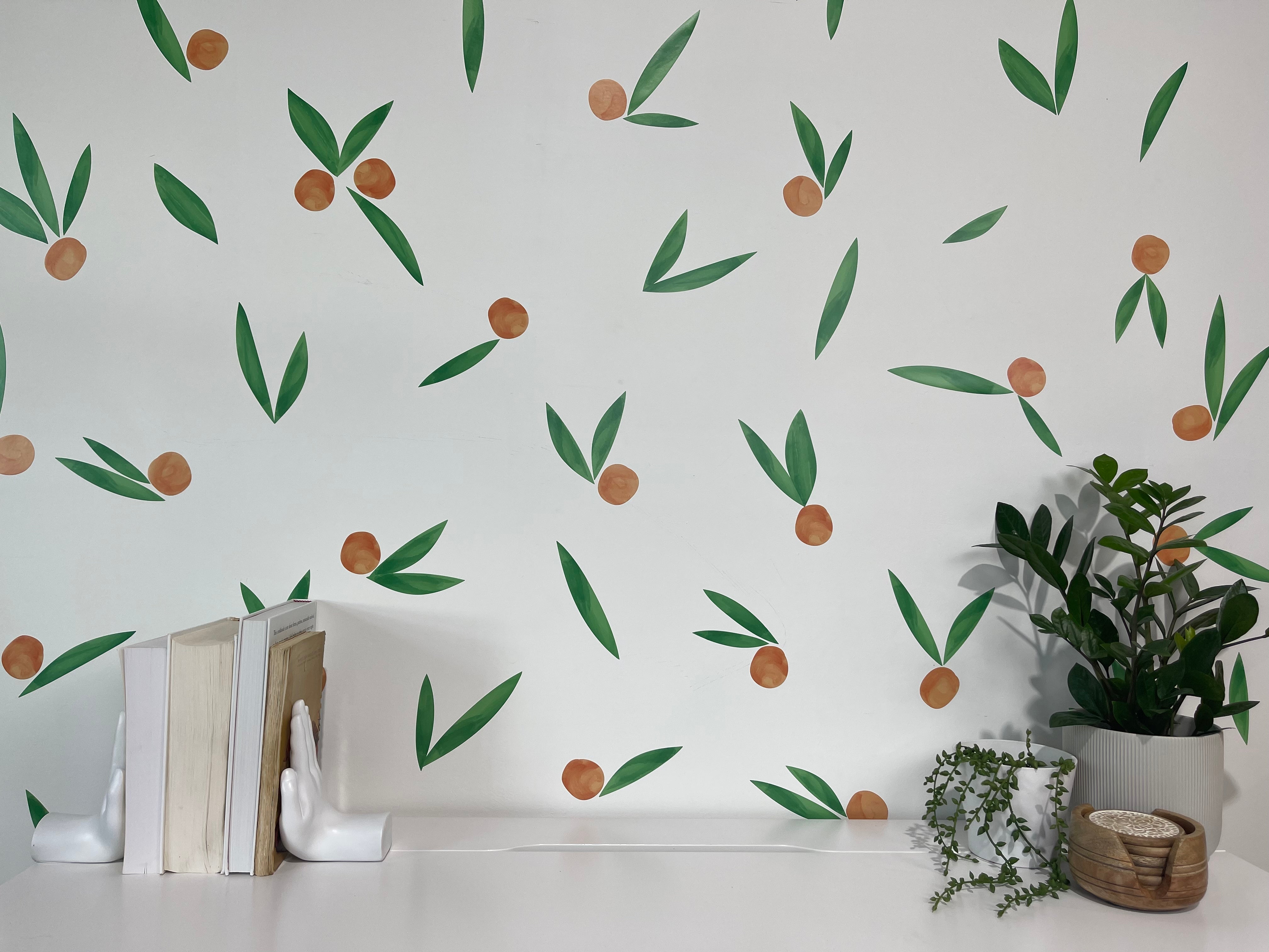 Apricot Jelly Decals Green and orange wall stickers