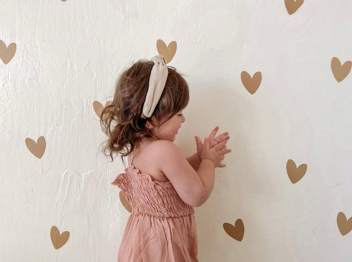 Light Brown Heart decals peel and stick 