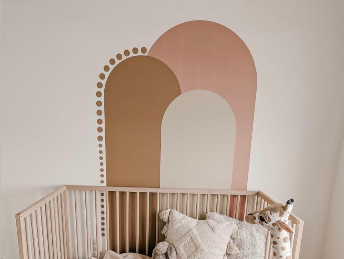 Arch Trio with Dots Wall Decal