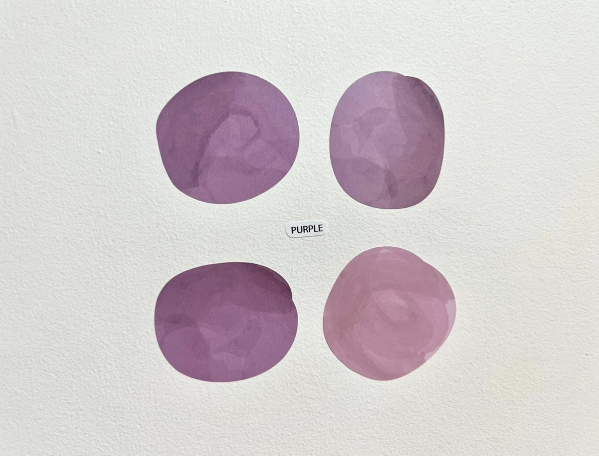 Watercolor Dots Sample color Purple